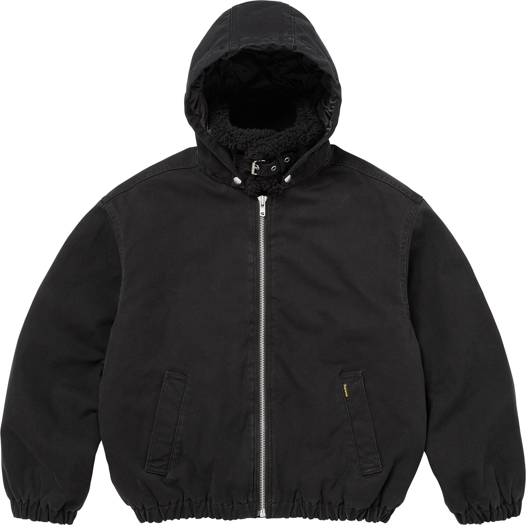 Faux Shearling Lined Bomber Jacket view 3